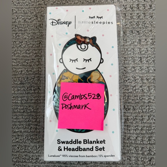 Little Sleepies Simba’s Sky Swaddle with Bow. NIB - Picture 2 of 4